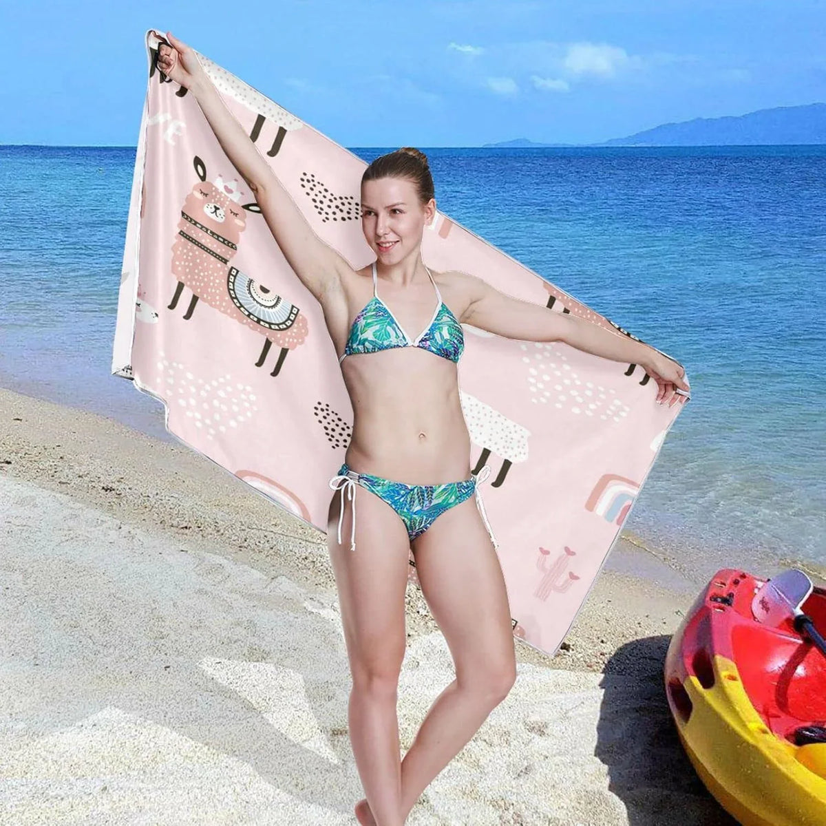 Swimming Travel Oversized Towels Dry Camping Lightweight Princess - Beach Quick Towel Towel Compact Absorbent Holiday（240） Super for - Llama Bestwell