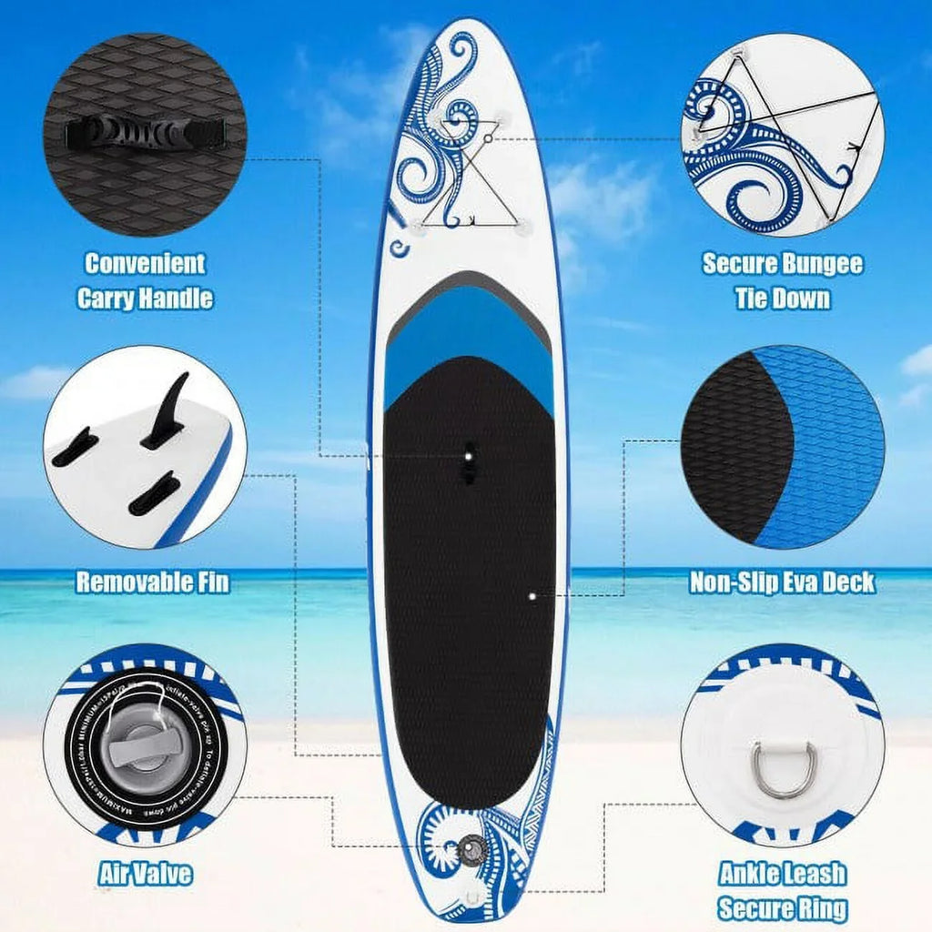 11-Feet Water Surfing Sports Board Wonderful Inflatable Paddle Enjoy Adjustable