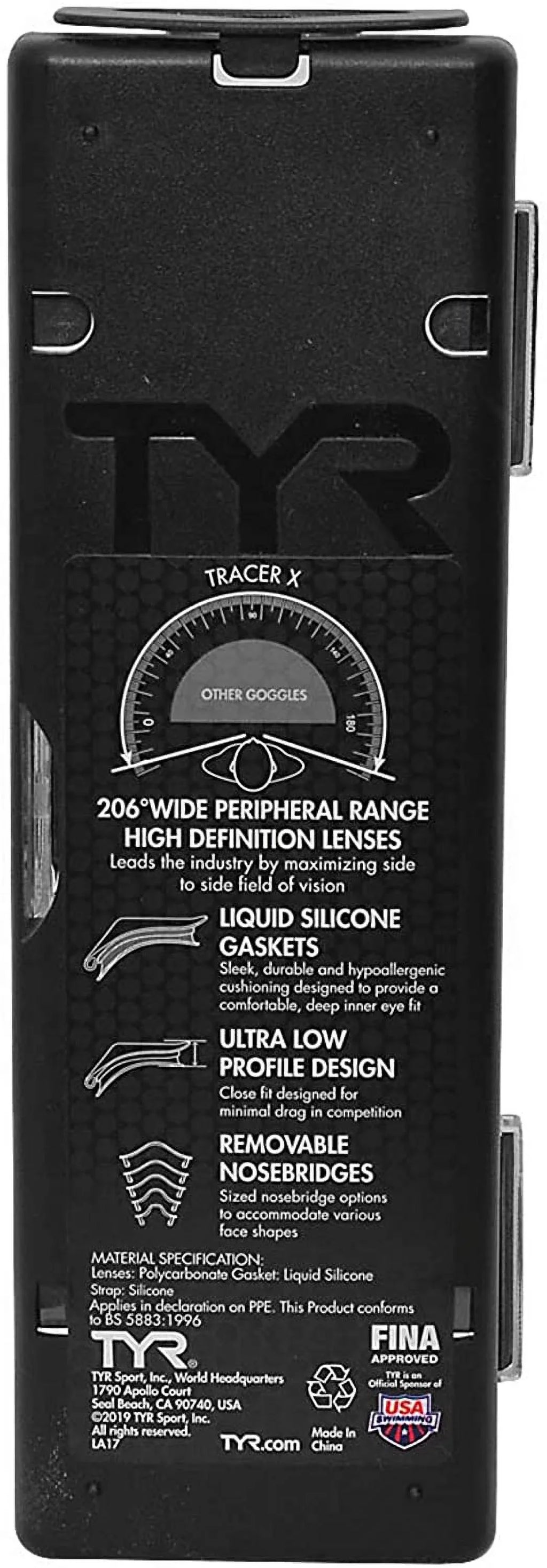 Frame/Silver Lens Gasket/Silver Goggle BLK Tracer TYR Mirror X Metallic Racing Mirrored
