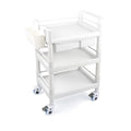 Tier Dirt Wheels 500 Hospital Trolley 3 Heavy for Cart Rolling Medical Dental 360°Rotate with Lbs Buckets Salon Spacious Medical Clinic Cart Duty Trolley Drawers Beauty Mobile Utility