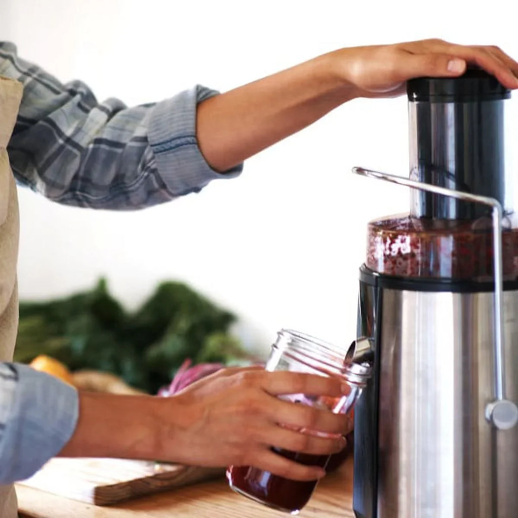 Dual-Speed Juice Wide-Mouth Centrifugal With Silver Machine Megachef Juicer,
