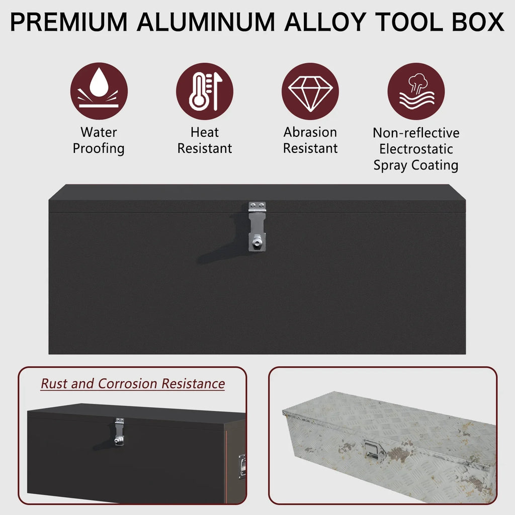 Handle, Black Side Heavy - 31" Duty Box Lock Keys Steel Truck and Walnest Tool with