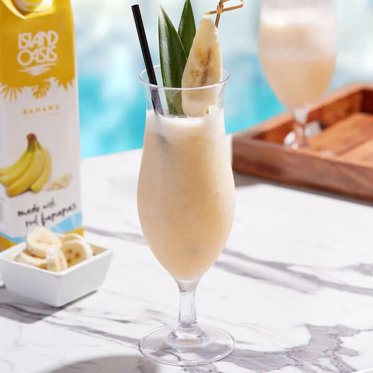 '- Mix Liter Flavor Puree Island Banana Beverage Real 1 Banana Oasis