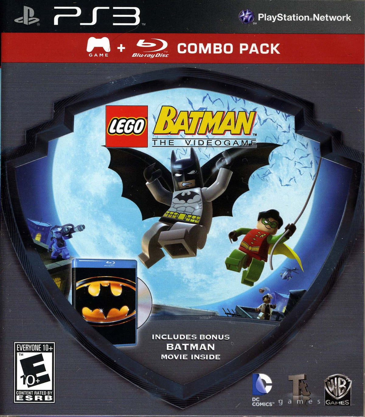 3 Playstation Shield Batman Silver LEGO Pack - Combo -