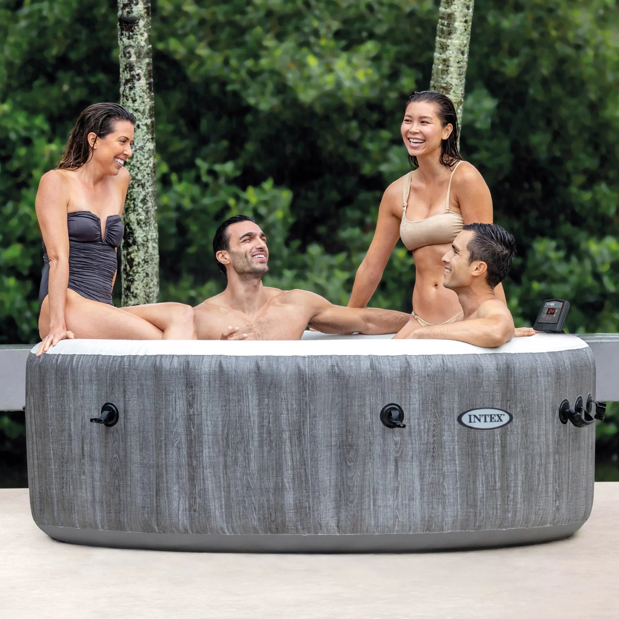 Intex Pack) (4 Tub Accessories Plus Inflatable + Hot Intex Tray PureSpa