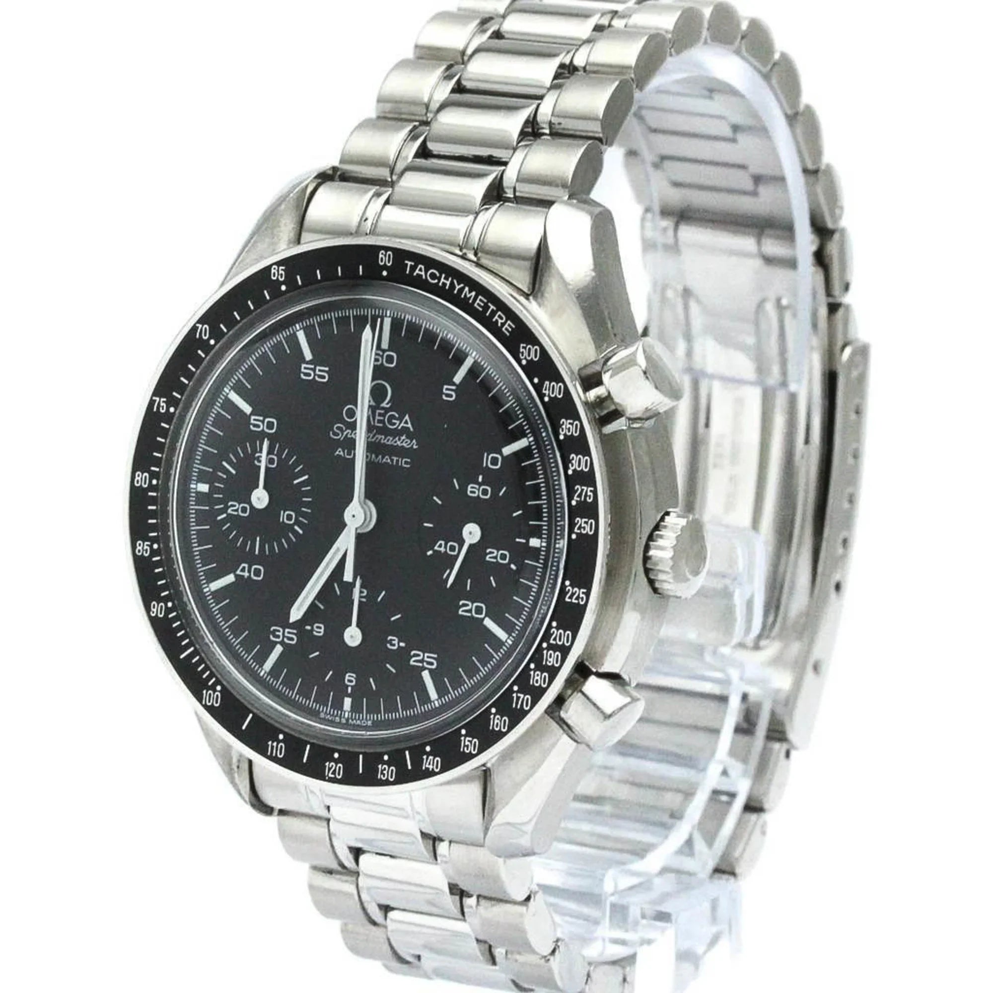 3510.50 Speedmaster (Good) Pre-Owned Polished Steel Mens Automatic Watch BF565452 OMEGA