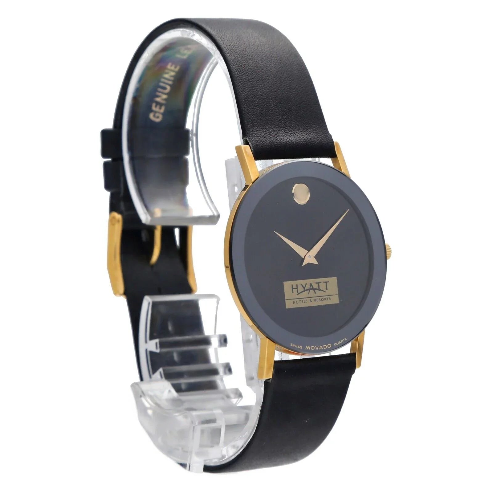 Watch Ultra-Thin Museum Movado 30mm 87.40.882L Hyatt Leather Wrist Quartz
