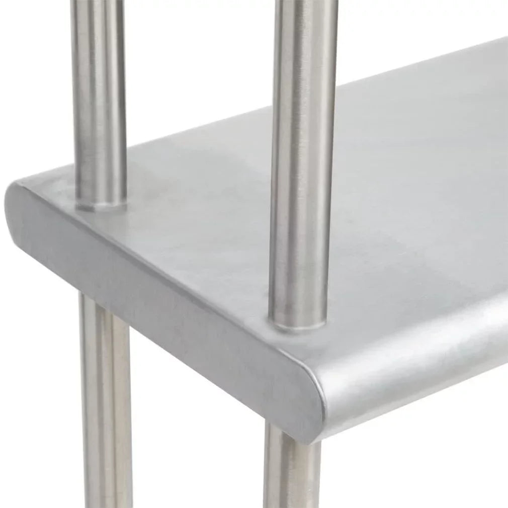 Kitchen Stainless 30" Double Shelving Combo Shelves & | | Overshelf With Table Table Two Tier Steel 30" 12" Metal Wide x Work Prep