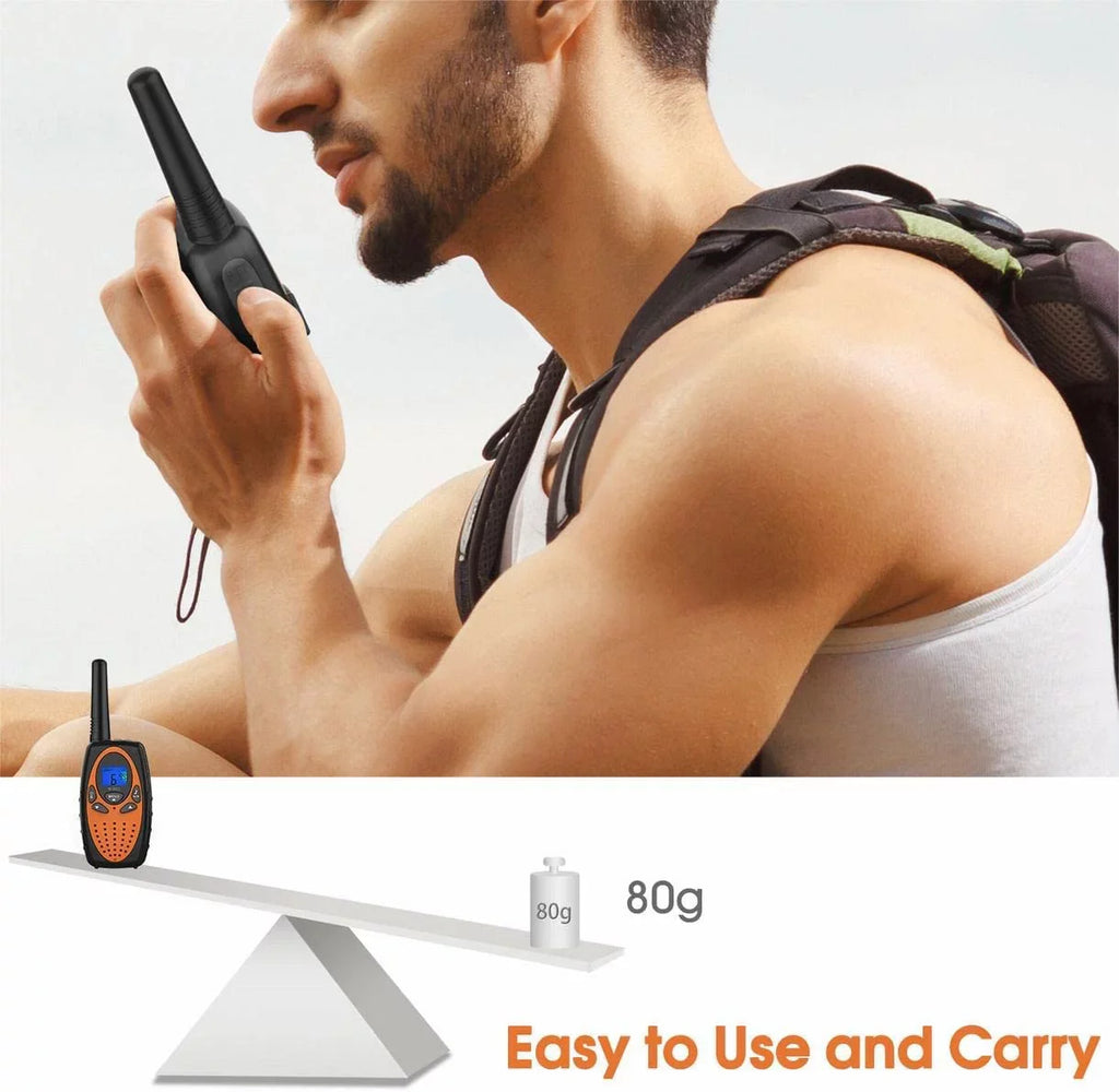 Way for Range Adults, Women Cruise Noise Kids FRS Walki Ship for Talki Free Long 1) Camping Cancelling with in Walkie Radios /Hands Talkie (Orange Two Hiking 2