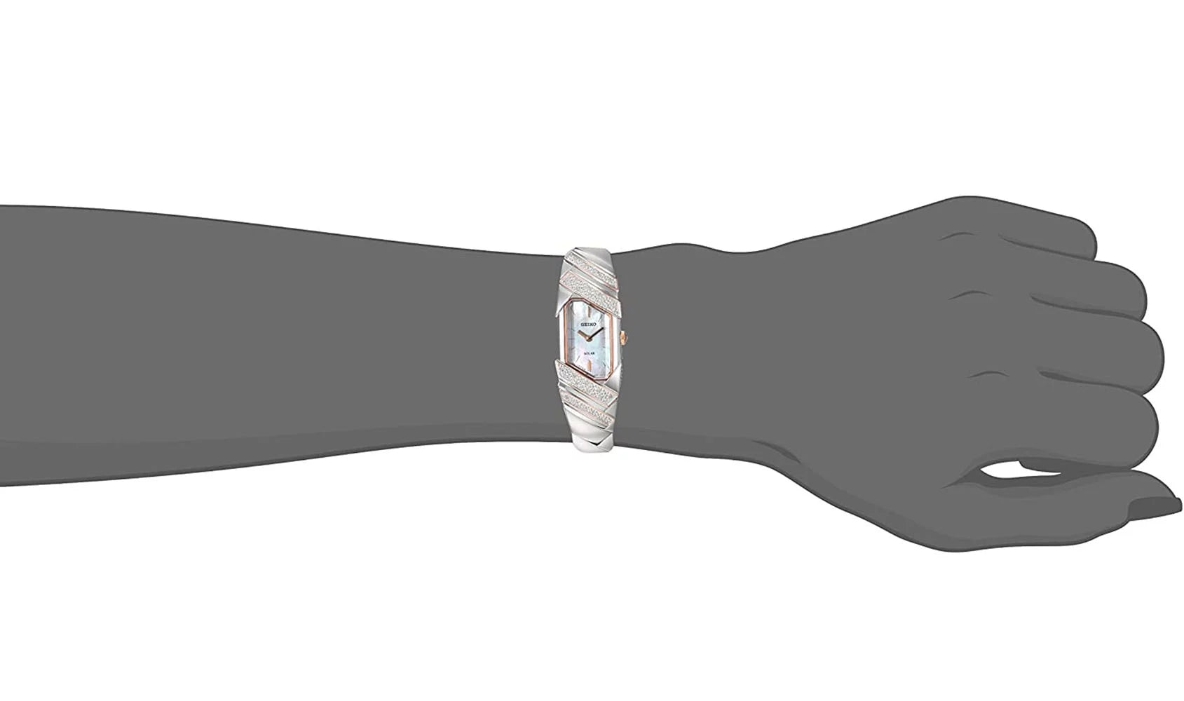 Women's with Watch and Diamond Seiko Stainless Pearl SUP332 Solar Mother Dial of a Steel