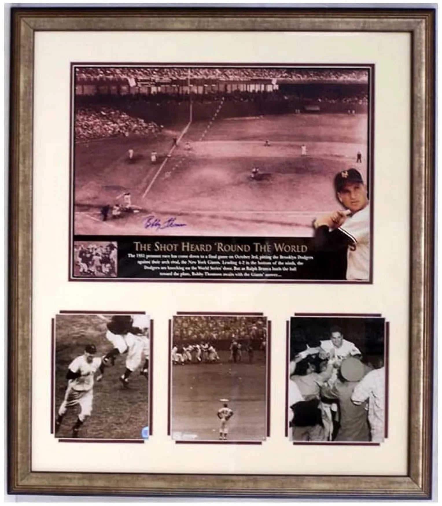 Thomson Heard Shot Autographed Frame The Around 30x34 World Encore Bobby Select