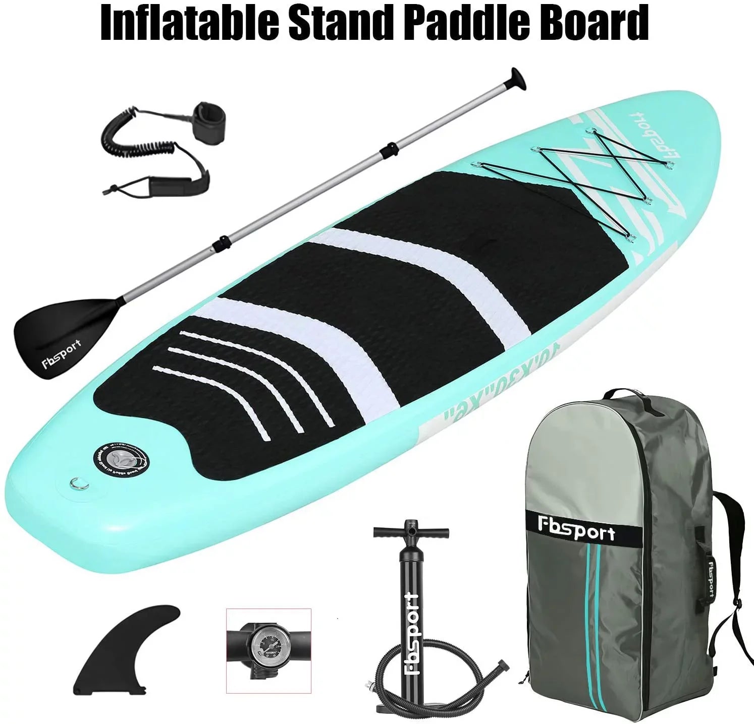 Paddle Strap Pump with Paddle Bag, Board Air Carry New Accessories UP Board, Adult for All Fbsport Stand Inflatable Shoulder