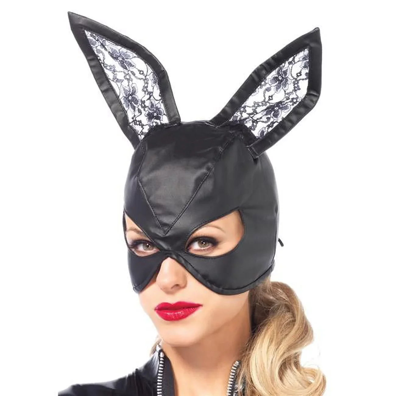 Bunny Mask Leather Black