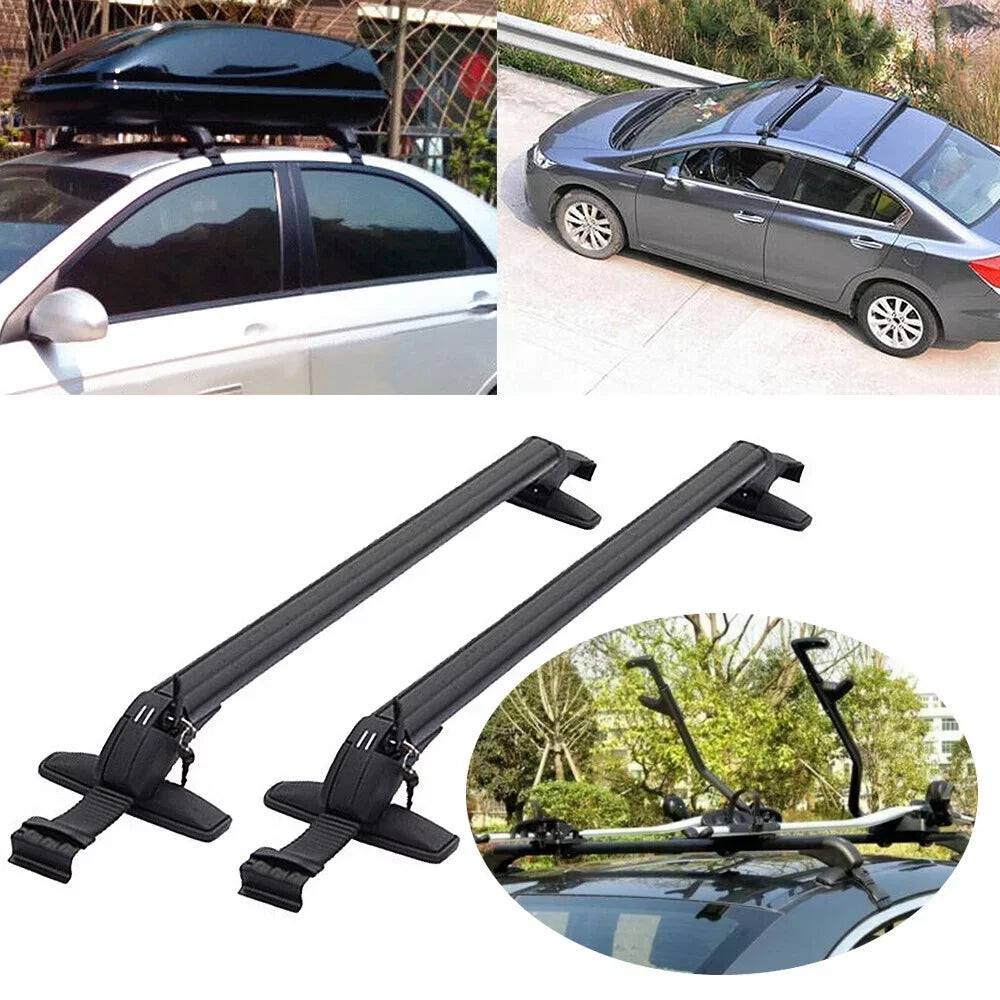 Rack Universal ZXMT Rail Luggage Carrier Baggage 2Pcs Fit Car Cross Roof for