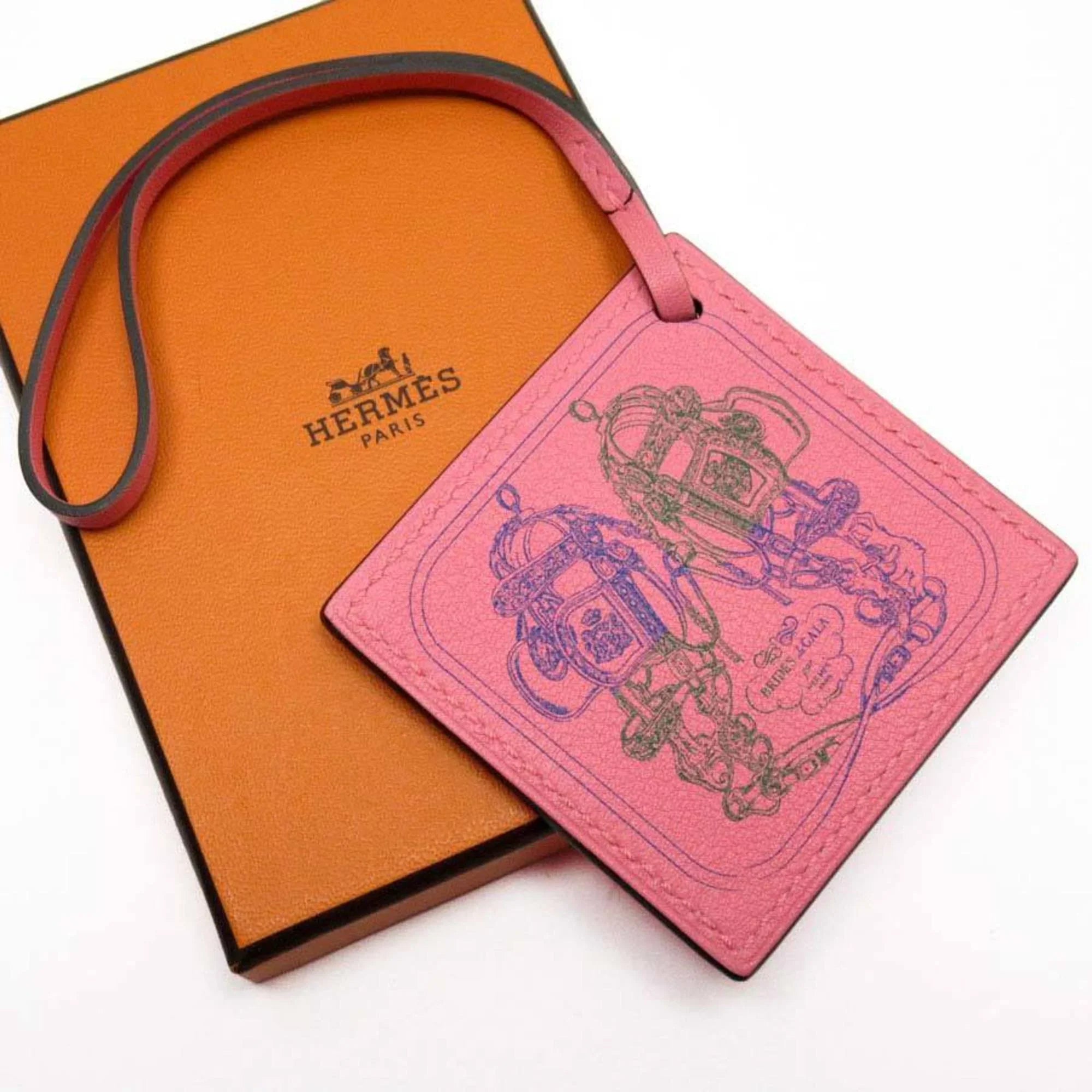 HERMES Hermes Roseete Charm Swift New) Carenano Vaud (Like Pre-Owned