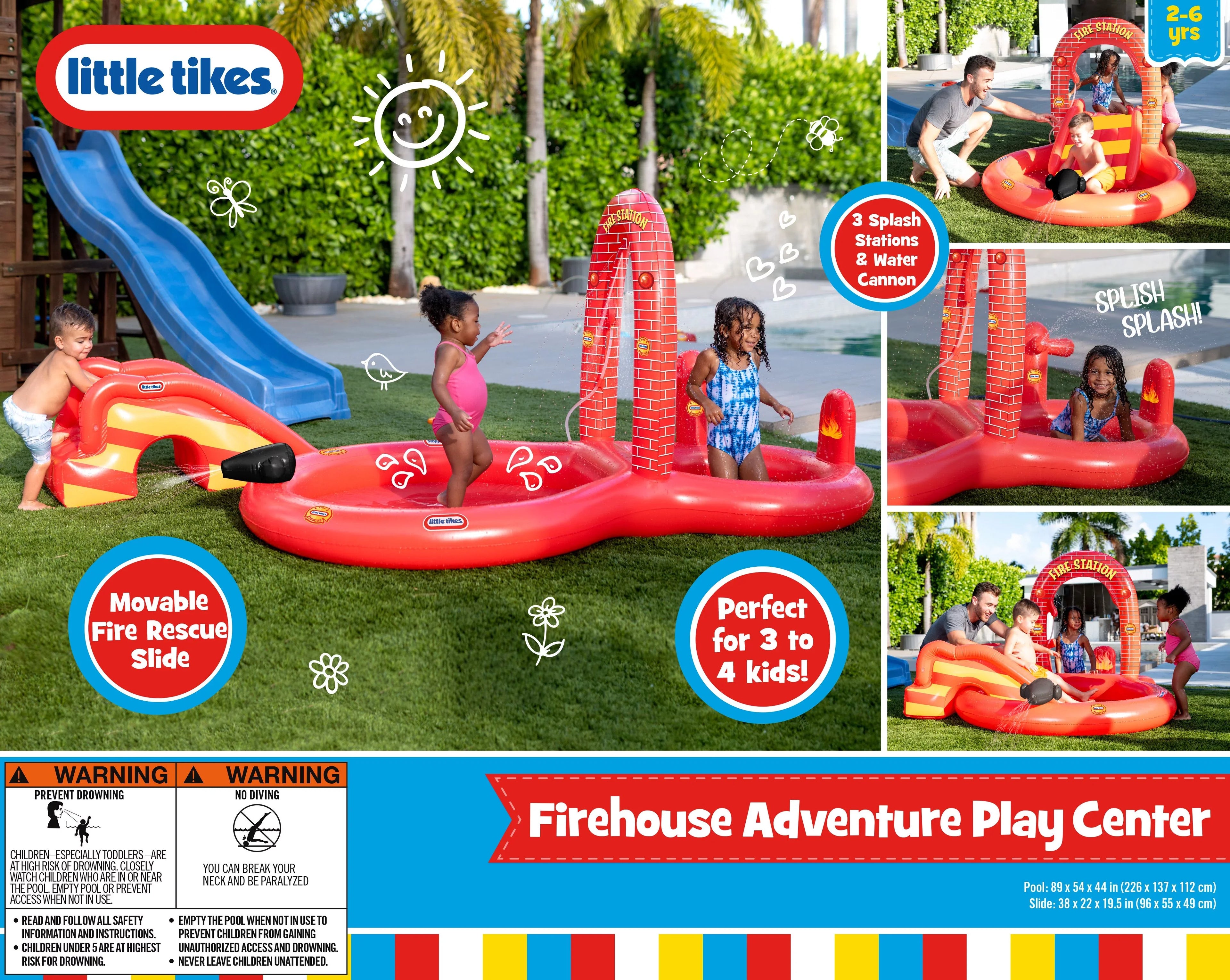 Play House Fire Adventure Tikes Inflatable Little Center