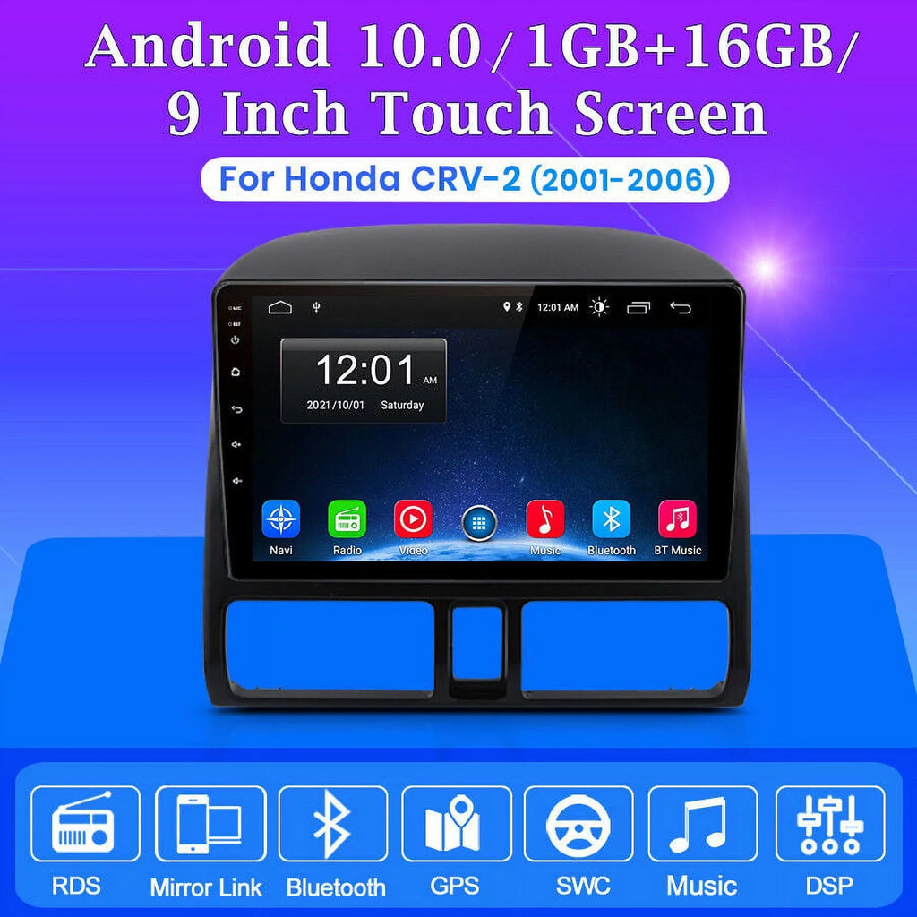 9 Bluetooth WiFi Navigator 2006,2+32GB for Stereo AWESAFE FM with 2005 GPS 2001 Auto Car Wireless Mirror 2004 Radio 2003 Honda Android Inch CRV Link Carplay Radio 2002 Touch Screen