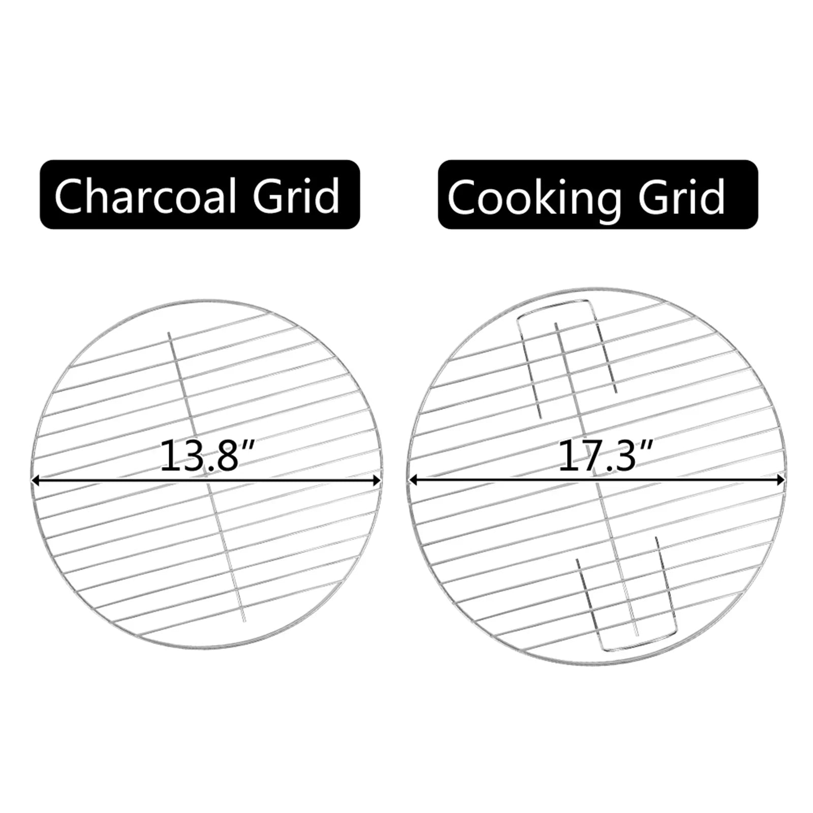 Grill on Wheels, Storage Grate Cooking Steel Outdoor w/ 18 Charcoal Grill with Grill Area, inch Camping BBQ