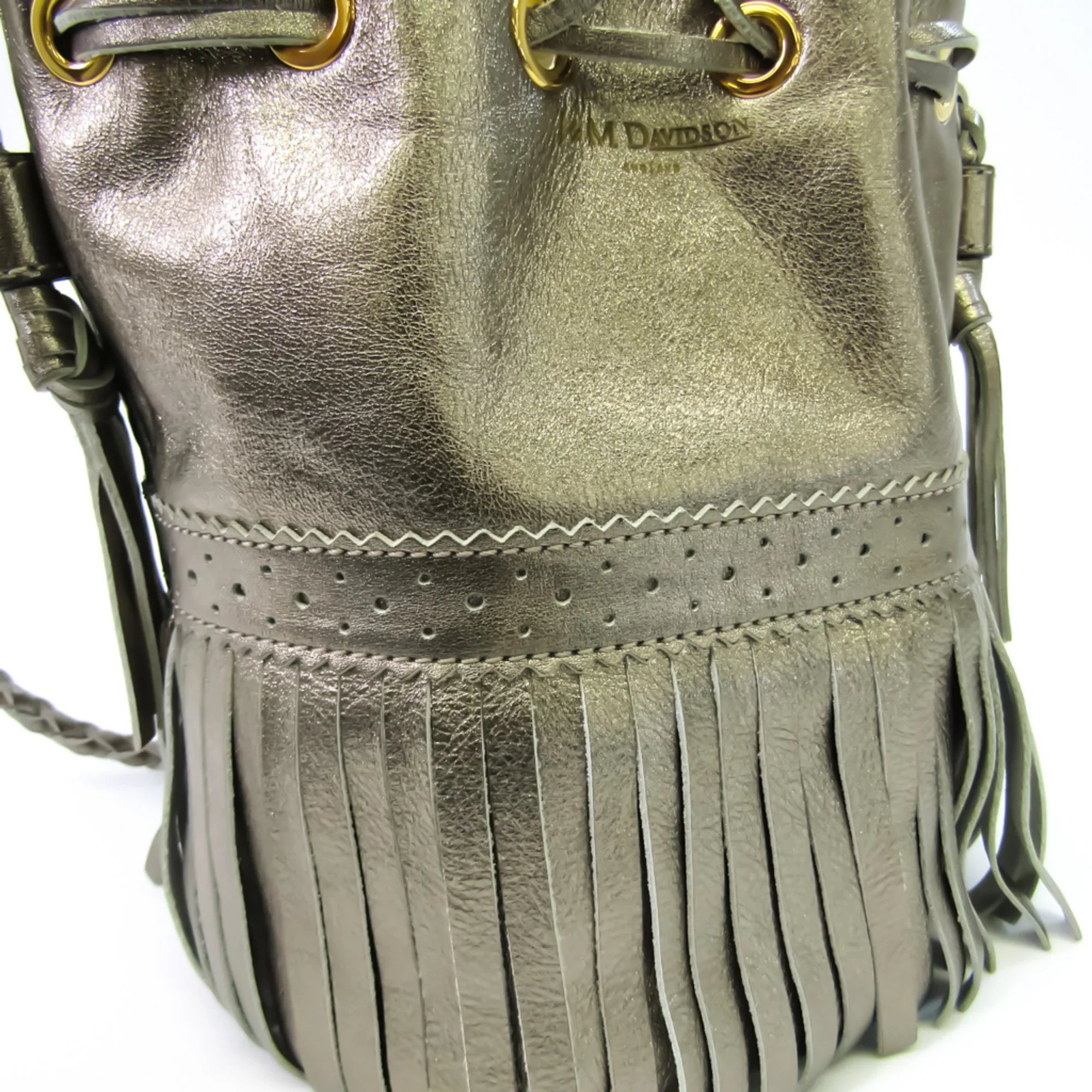 Women's Davidson Bag (Good) Handbag,Shoulder Pre-Owned Gold S Carnival Leather J&M