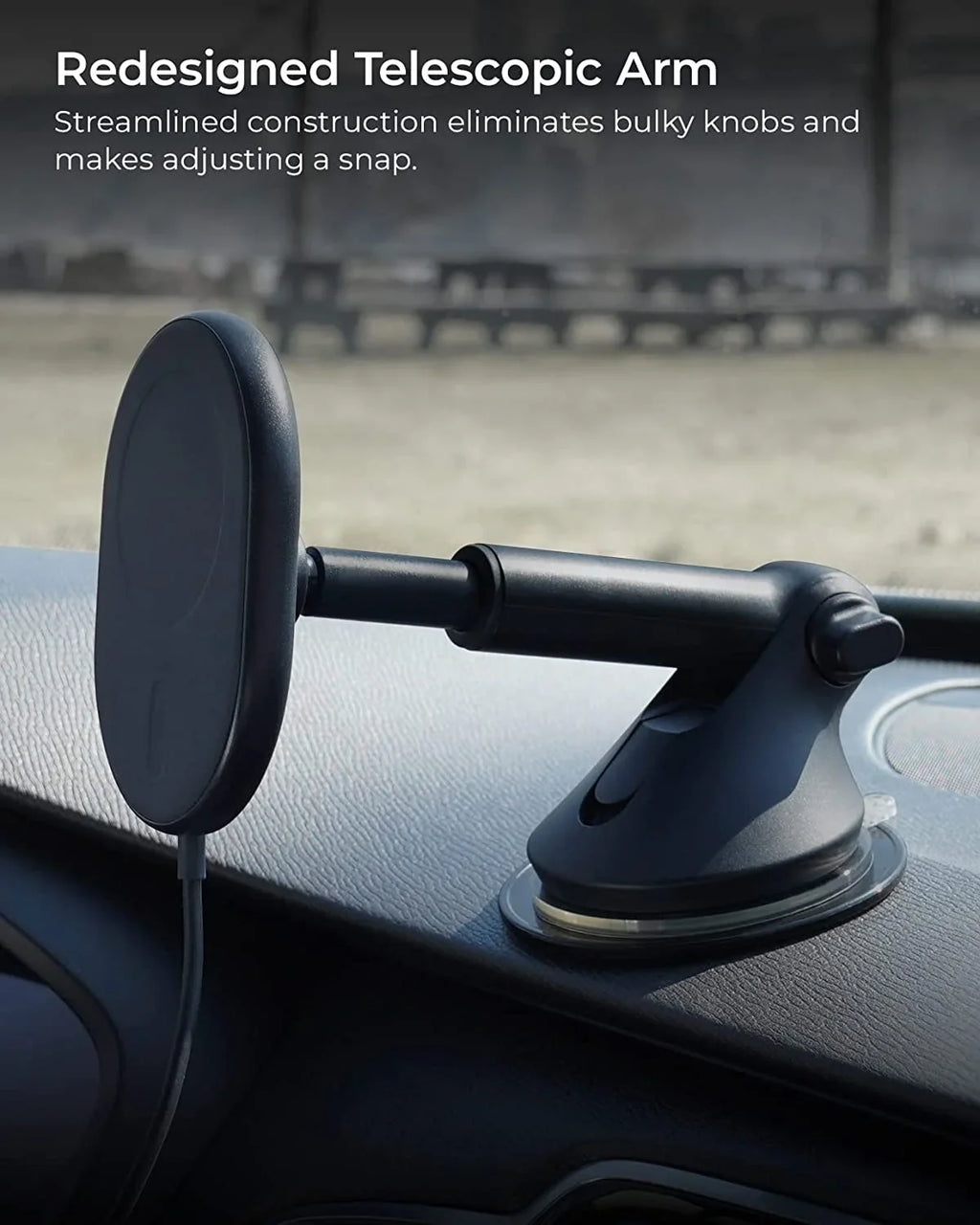 Black, & Mount, Wireless Windshield MagSafe Velox Magnetic Charging iOttie Plastic Dash Compatible