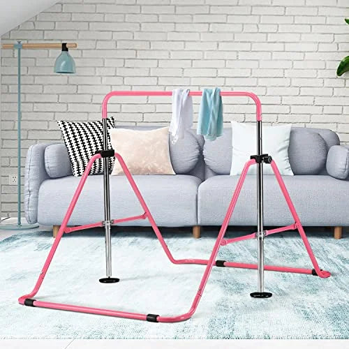 Bar, Bar Adjustable Bars, Folding Junior for Gymnastics Height Monkey Wesfital Gymnastics Training Bars Home Tumbling Horizontal Bars Kids,