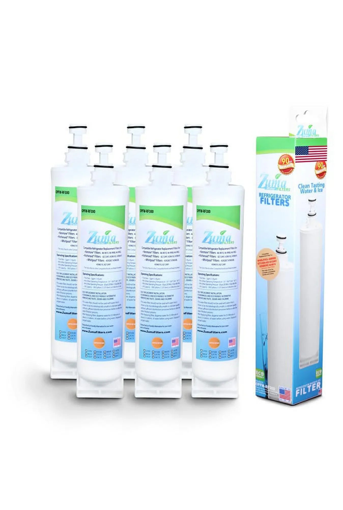 Whirlpool® Pack ZUMA 4392857 - and , 6 OPFW-RF300 , Model , with Brand Compatible Ice # in Made Water U.S.A. Filter -
