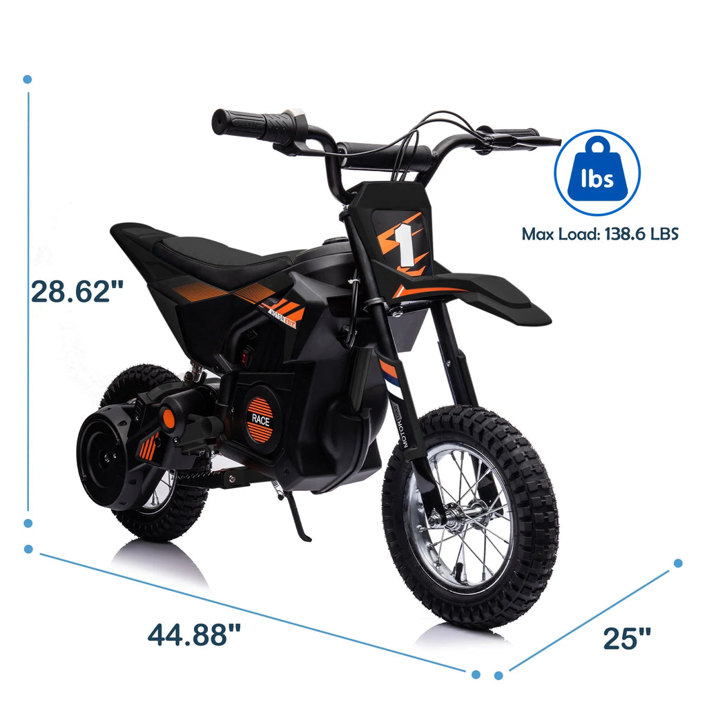Child Years Electric 24V 13mph, Bike, Motorcycle Ages Toy +, Bike, Black 13 Dirt Motor JoyWheels Boys