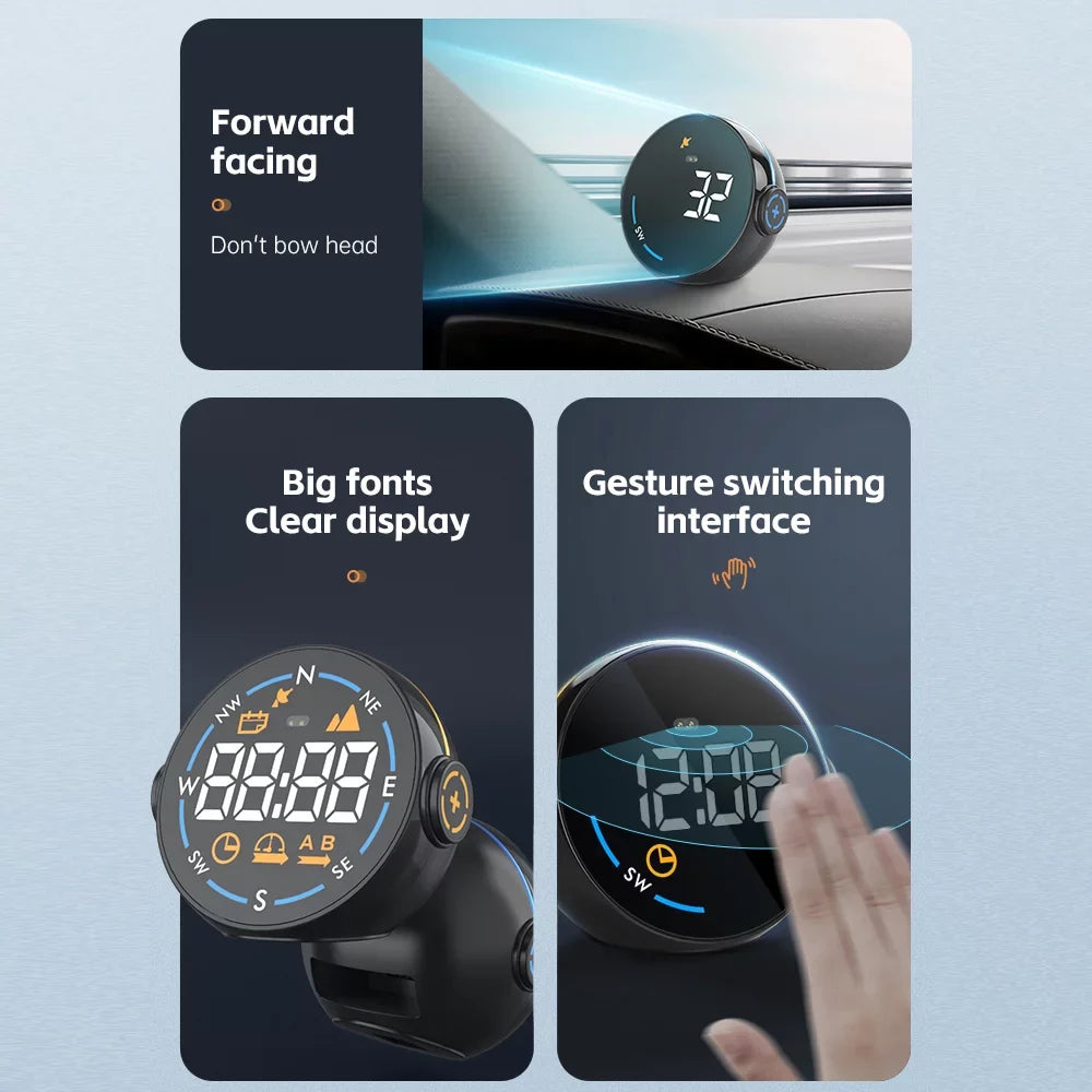 Car & H600G Head Altitude GPS Display, ammoon Speed Clear Meter Speedometer Digital Display Easy Setup