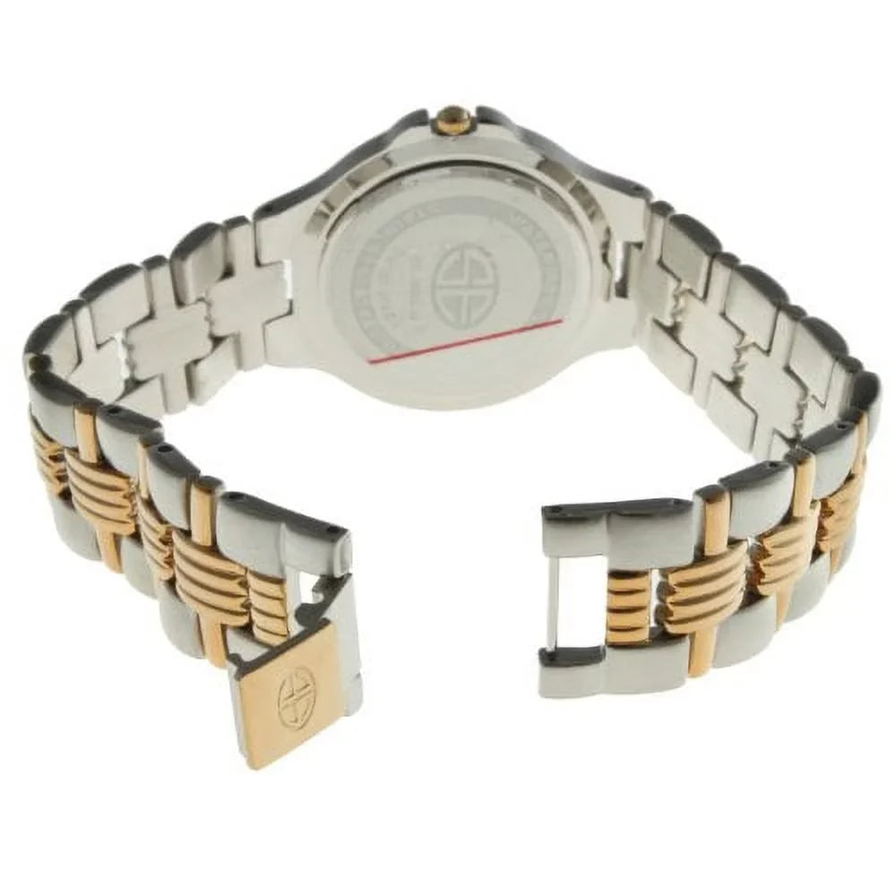 Roman Dress Dial Silver Watch Plated SE3606-M Luxury Tone Two Gold Men's & Bezel White Edition Swiss Numeral Gold 23K