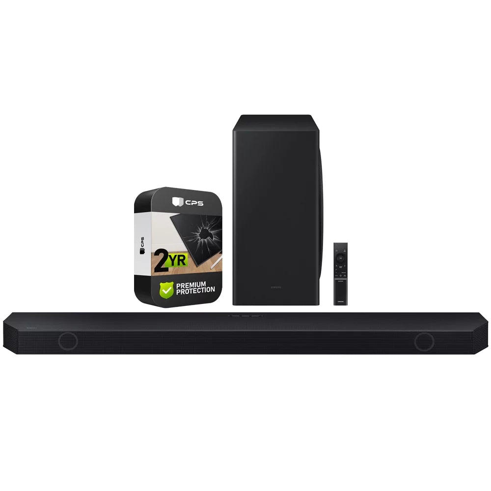 YR Samsung 5.1.2 Protection Q-series ch. Pack Dolby HW-Q800C Enhanced CPS with Bundle Q-Symphony ATMOS w/ Soundbar 2 Wireless