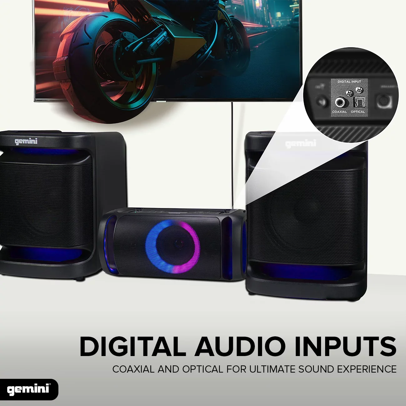 Audio Gemini Bluetooth 4000W Party Home LED GSYS-4800 Watts System Light Stereo with Theater Sound &