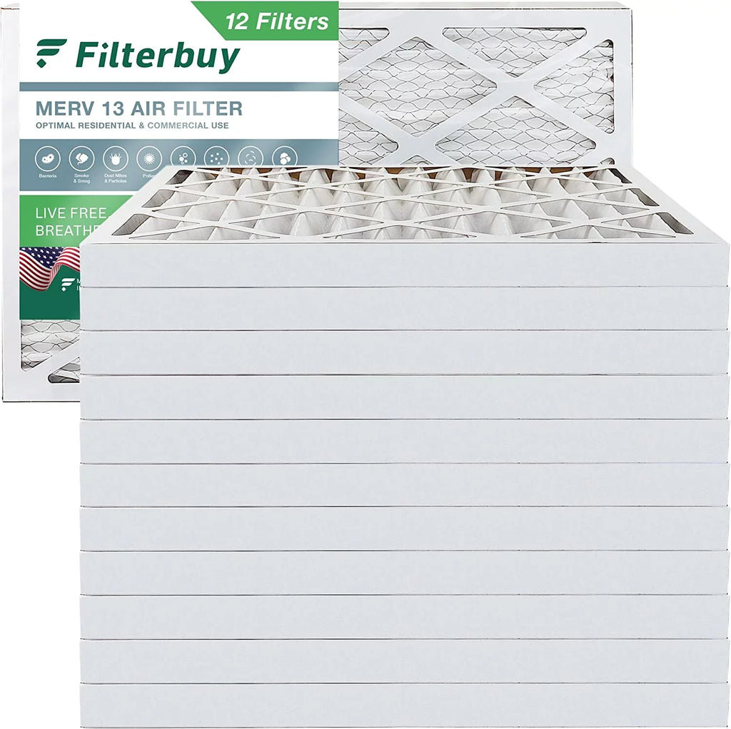 HVAC 8x20x2 AC MERV 13 Air Pleated Filters Filterbuy Furnace (12-Pack)