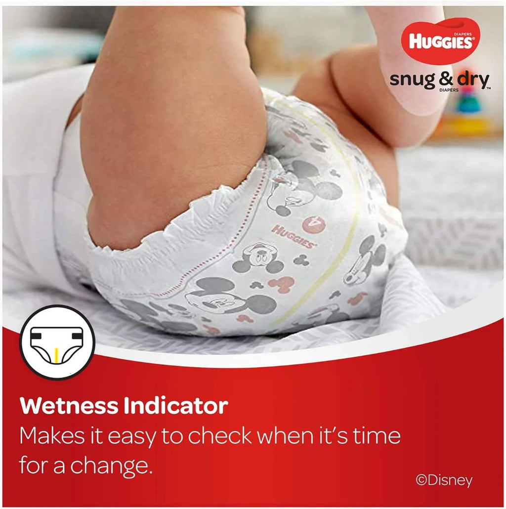 6 Count Size 54 Snug Big Baby Count) and (54 Pack, Diapers HUGGIES Dry