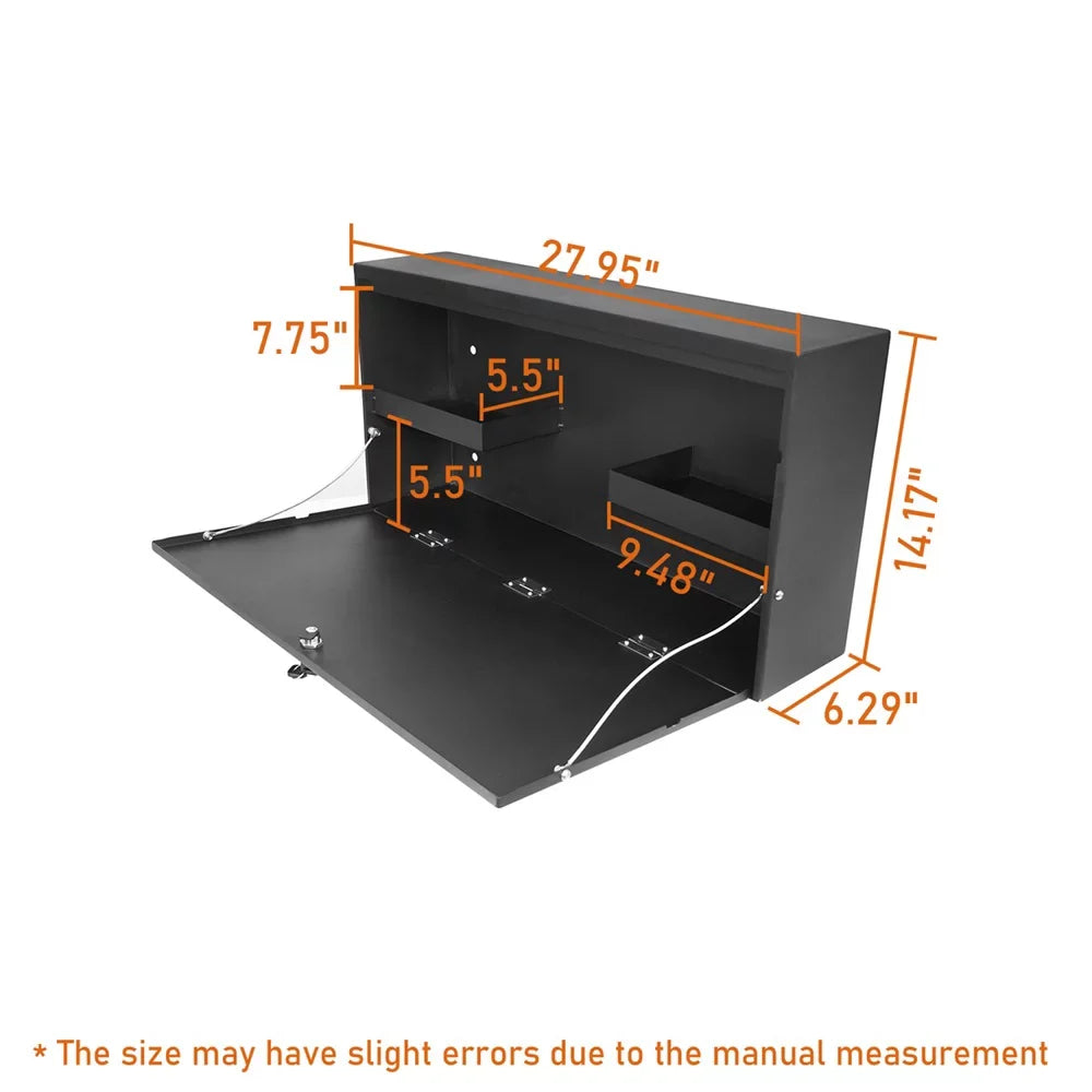 Road Hooke Bronco Box Ford Storage Folding Fit Table Tailgate Lockable Steel 2021-2023 Black