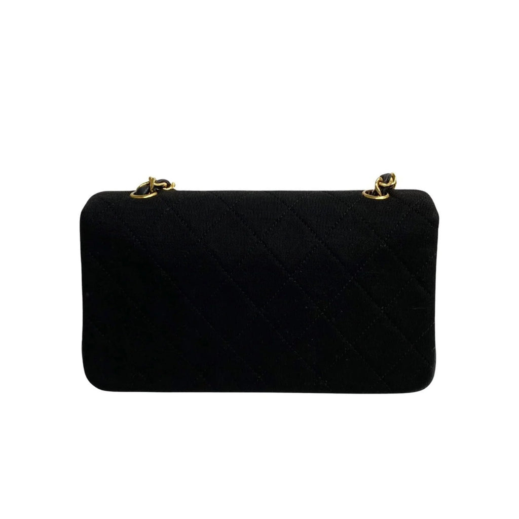Shoulder CHANEL Bag Cotton Turnlock Flap Chain Pre-Owned Lambskin (Good) Black 73960 Full Matelasse