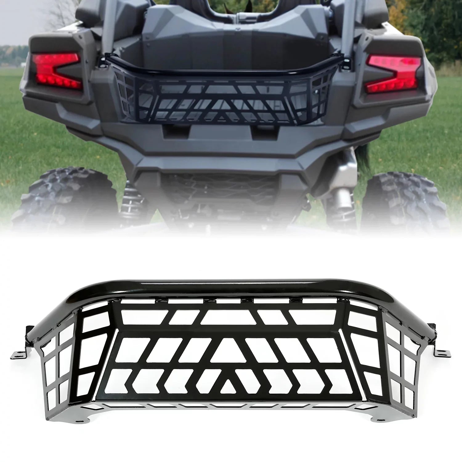 Kawasaki Steel 21 Teryx for Tailgate 22 Coated Black Powder Enclosure 20 1000 Bed Kojem Barricade KRX Rack Luggage 23 Cargo