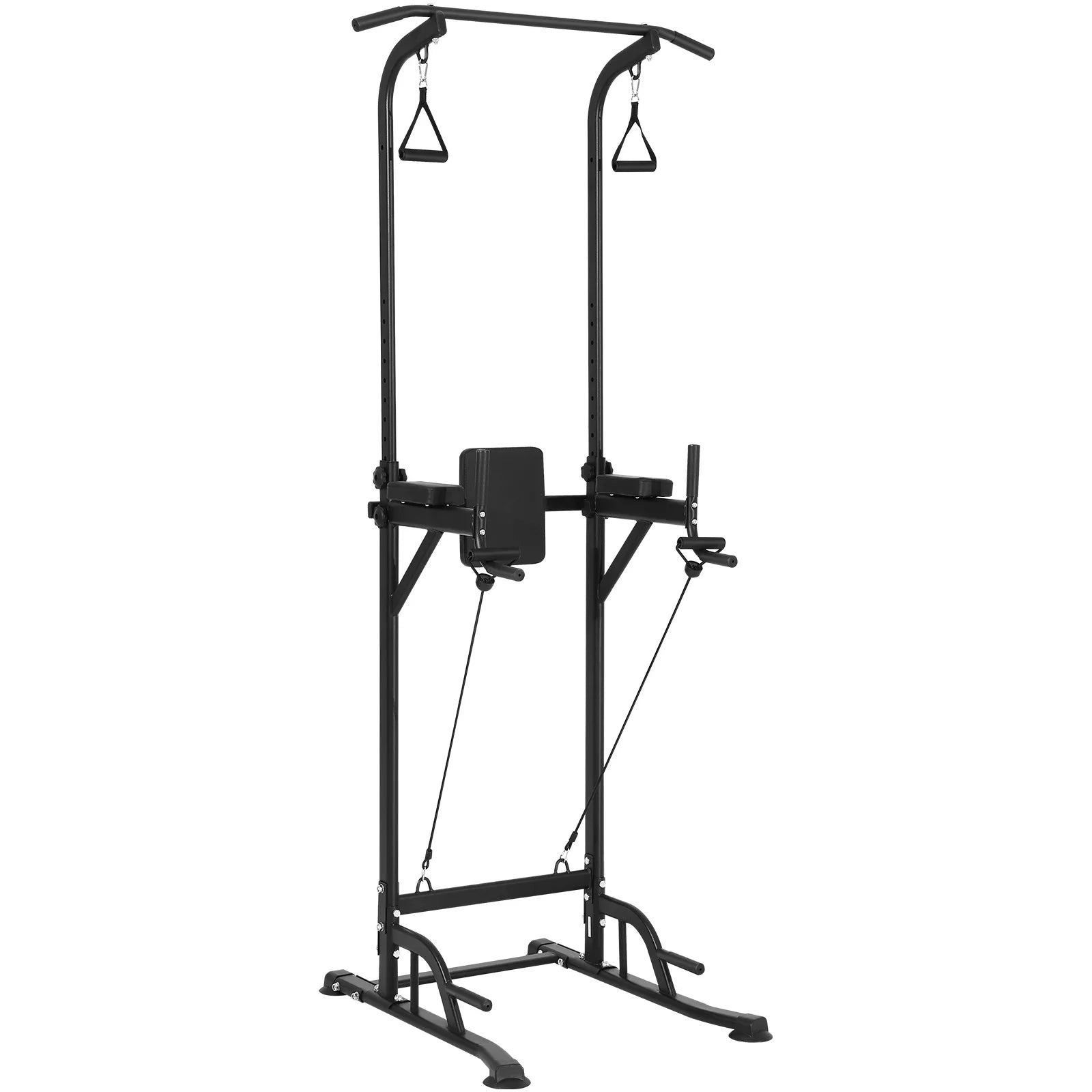 Stand Elbow for Carbon Power Equipment Tower Up Strength Training Workout Adjustable Backrest Station, Heavy Rack Power Frame Height SKYSHALO Fitness Pull Pad, Dip Home w/ Bar Steel Duty