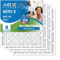 FILTERS 4 5 & Premium 700 AC 24x24x1 8 AIRX Filters Pack MERV Electrostatic Conditioner Comparable FPR Pleated HVAC CLEAN Filter AIR. Filter by MPR Air WICKED to 24x24x1 Air Furnace Made USA