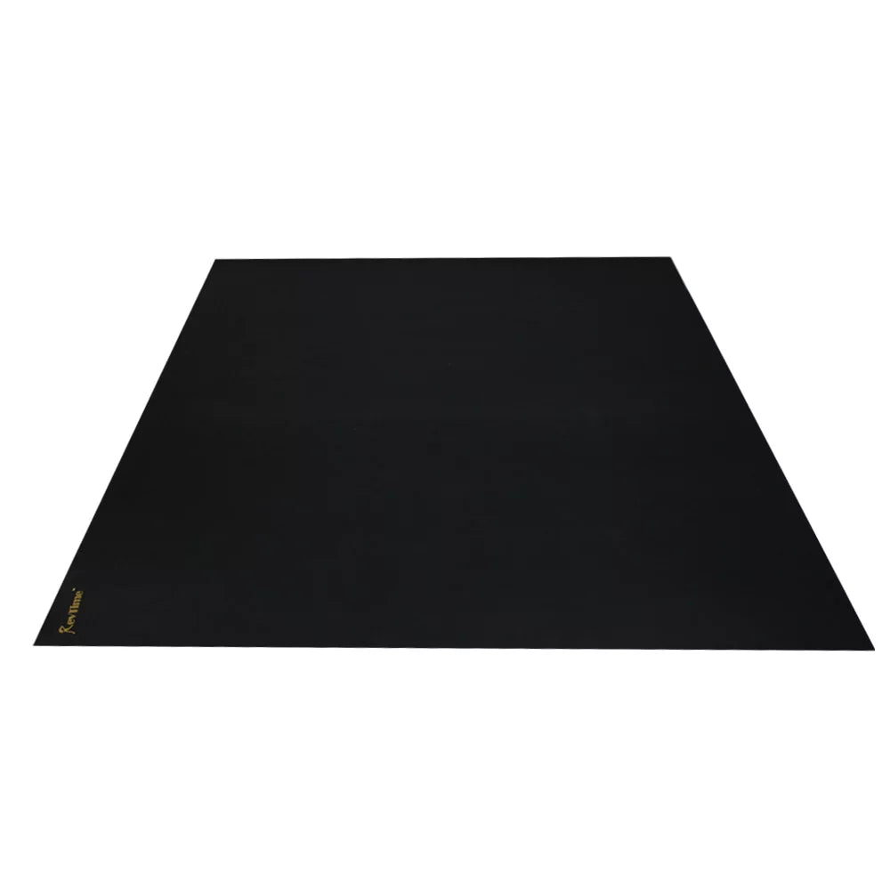 Super Home 6 Gym x Exercise Cardio Mat Feet For Mat Duty Heavy Large (72"x72"x1/8") 6 Black RevTime Workouts