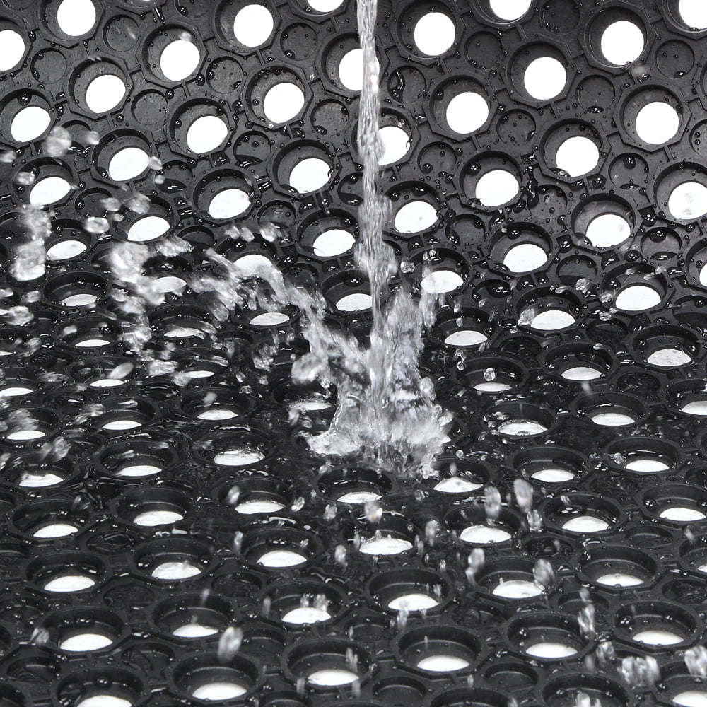 Bar Anti-Fatigue Rubber Kitchen 60*90cm Industrial Heavy Large Mat Drainage Non-Slip Black Non-Slip Mat Multi-Functional Duty Hexagonal