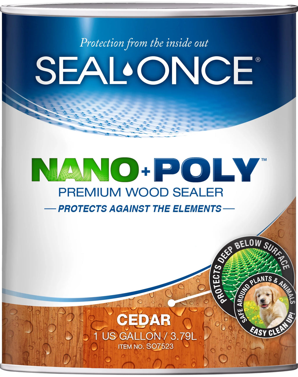Sealer in Wood Cedar Nano+Poly Seal-Once Premium