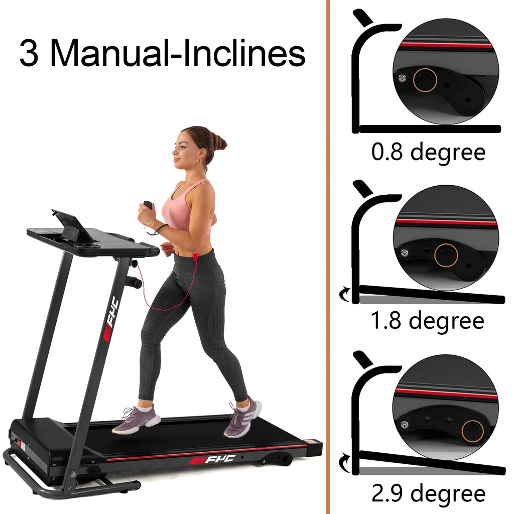 Treadmill Workout, Weight Spaces Foldable 265LBS Treadmill Home for 2.5HP for Capacity Portable FYC and Machine Folding Desk Small - Walking Running Compact for Electric Running with