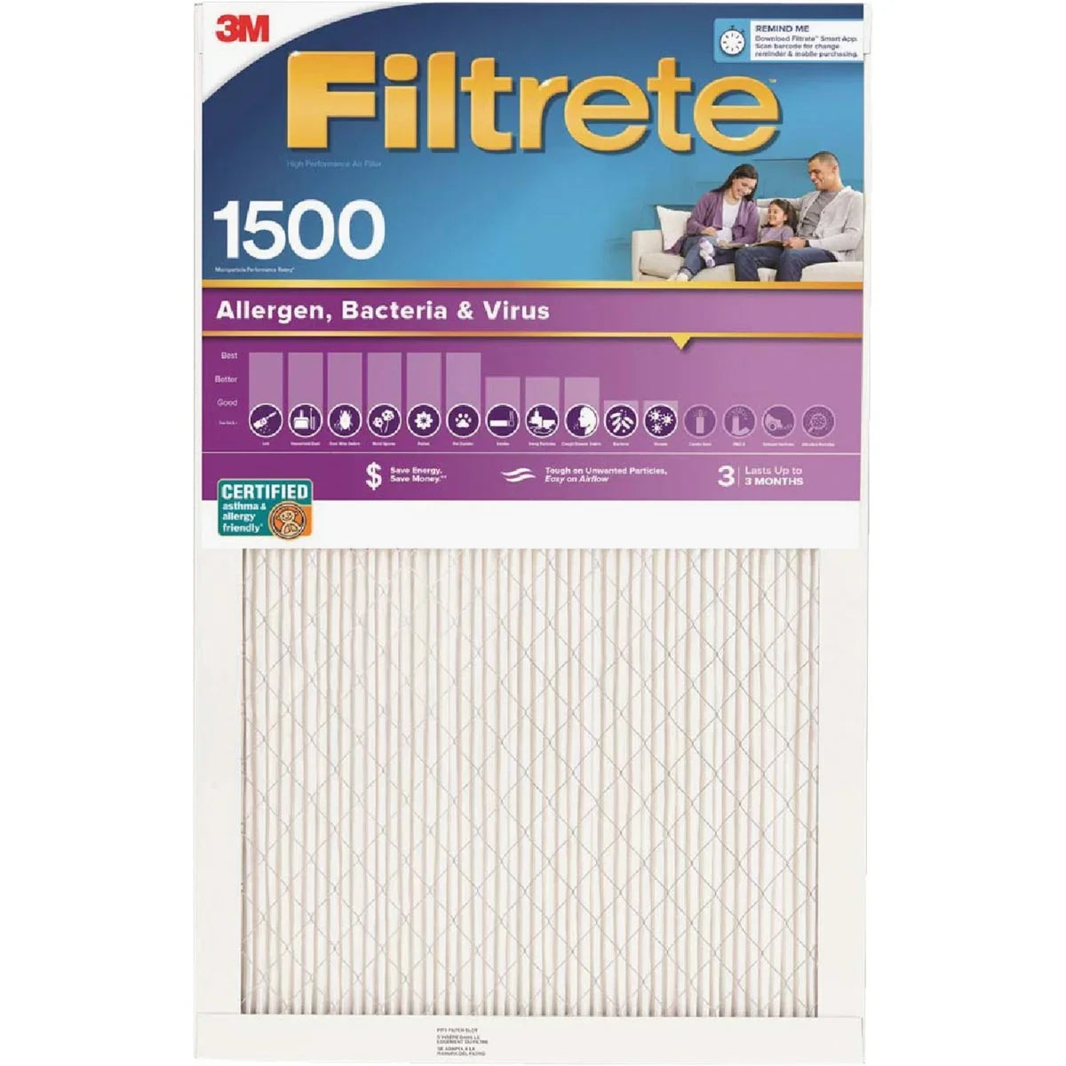 PK, In. 12 Living Furnace x MPR In. 1550 1 12 Ultra Filtrete 1 Filter In. Healthy Allergen x