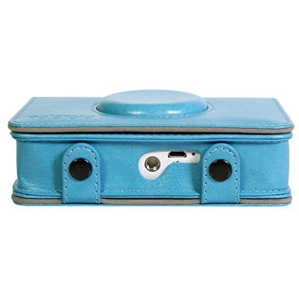 Camera Print Case Snap Leatherette Custom Instant – Digital Touch Snug Design Fit Polaroid for (Blue)