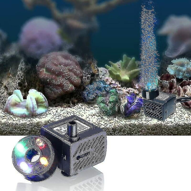 Pump Led, Garden Garden, Pump Pond, Well, Water With Mini Small Fountain 180l/h, Aquarium, 3.5w, Water