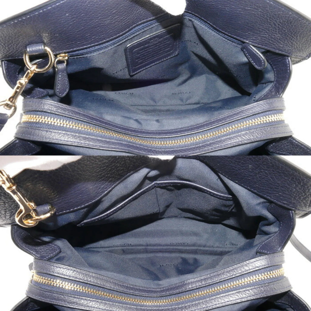 COACH 30 Mercer 2Way (Good) Pre-Owned Shoulder Satchel 37575 Navy Women's Bag