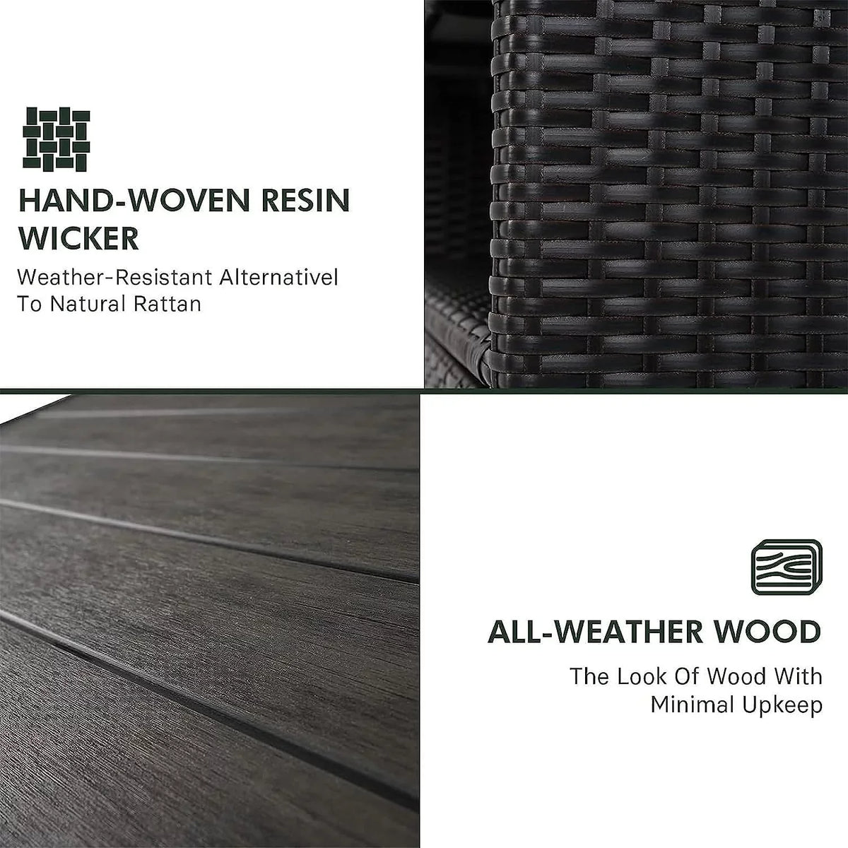 Resin with Powder Storage Outdoor Cabinet Wicker, Wicker Coated Steel, Dark Weather 2-Door Indoor Brown All Shelf,