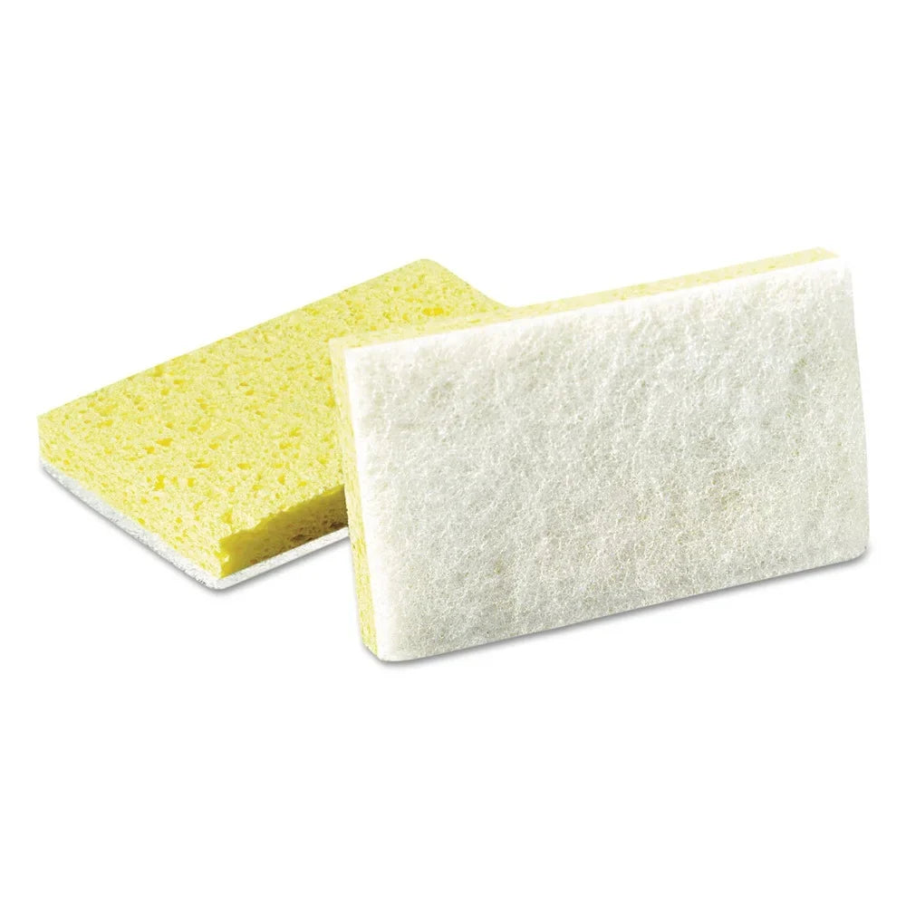 PROFESSIONAL in. Yellow/White 0.7 in. - #63 Scotch-Brite Thick Sponge 3.6 63 6.1 in. x (20/Carton) Light-Duty Scrubbing