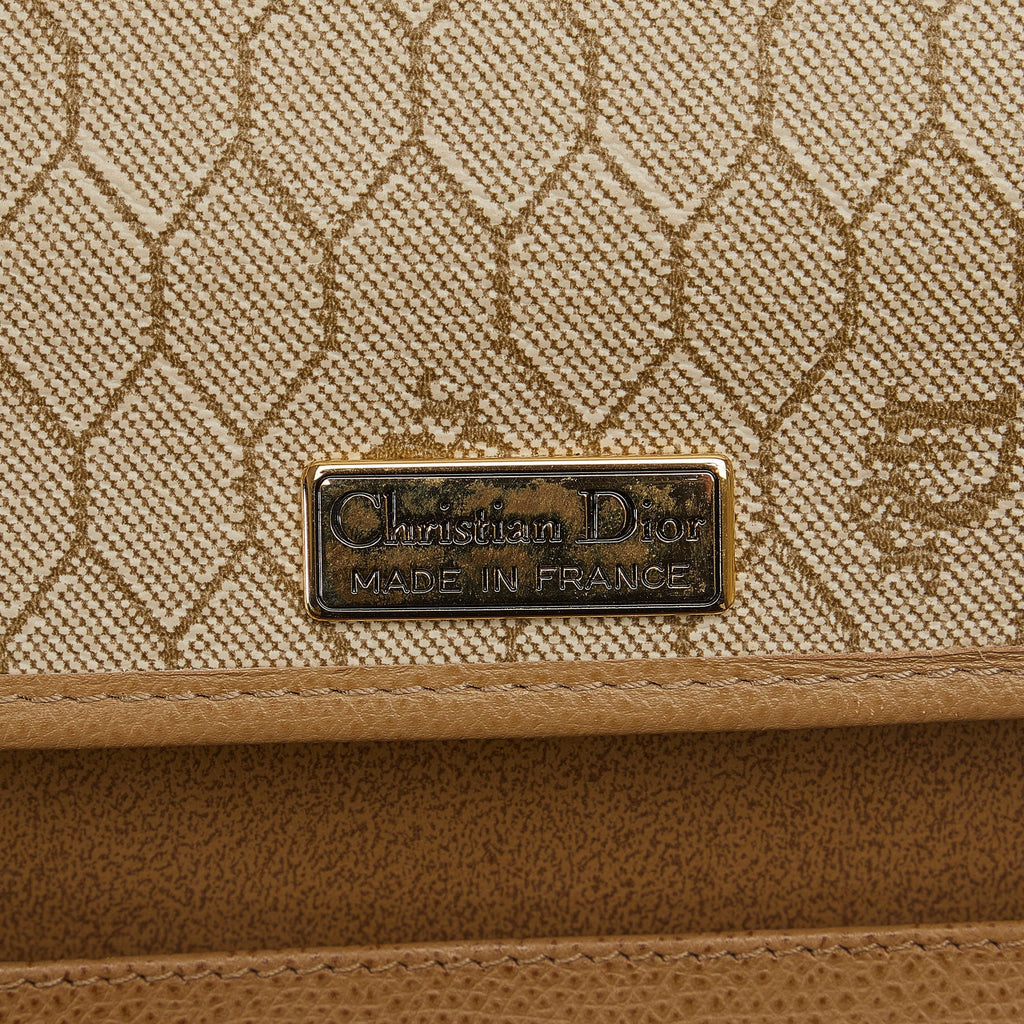 Brown Authenticated Pre-Owned Calf Crossbody Unisex Bag Leather (Good) Chain Crossbody Dior