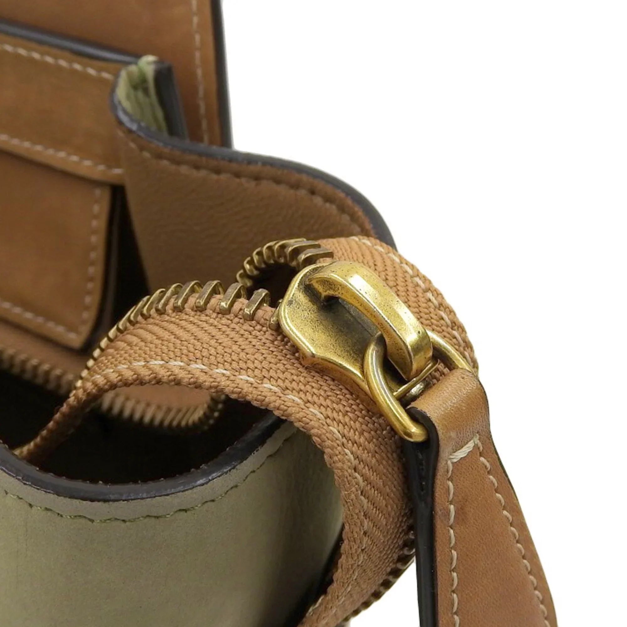 Celine handbag mint 15LK beige CELINE micro Pre-Owned 167793 tricolor green shopper (Good) A03 luggage